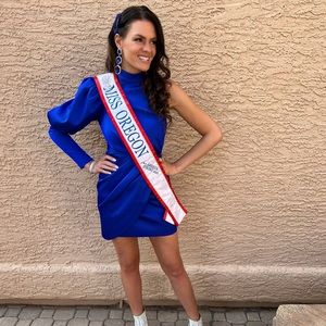 Lavish Alice one shoulder cocktail dress